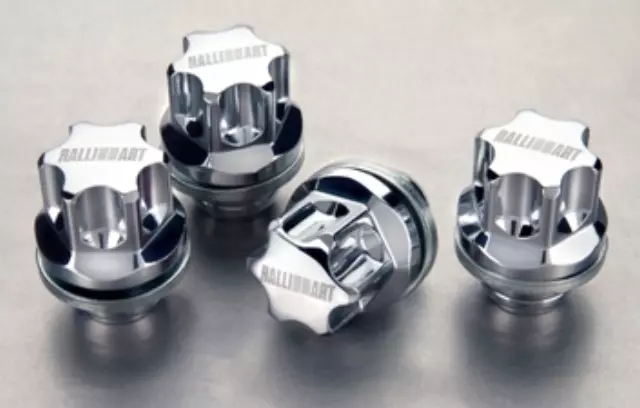 MZ314152 - : Wheel Locks - Fluted Lugs - Ralliart Logo for Mitsubishi: Eclipse, Galant, Lancer Image