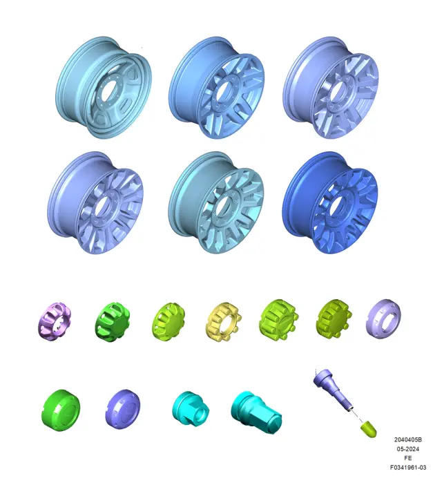 6C3Z1700E - Suspension: Valve Stem for Ford Image