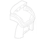 22368055059E38 - : Rear Cover for Mercedes-Benz Image