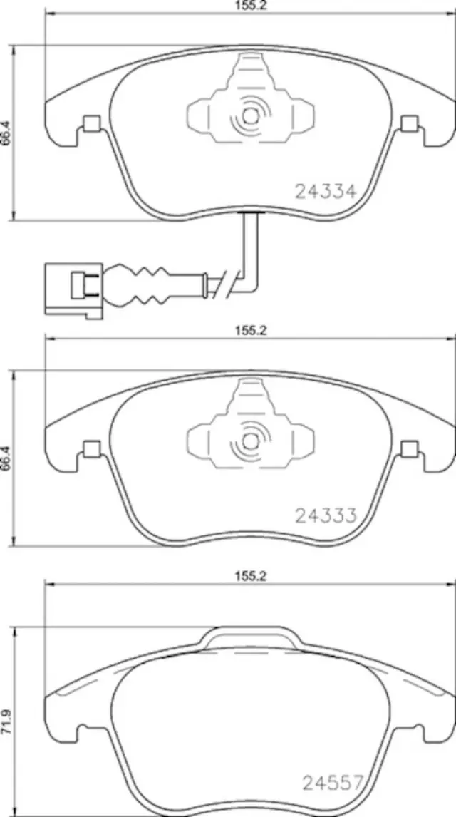 355020321 - Brakes &amp; Brake Parts: Disc Brake Pad Set for Hella Pagid Image