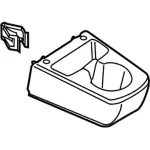 D2BZ58045A76AB - Body: Rear Cup-holder for Ford: Fiesta Image