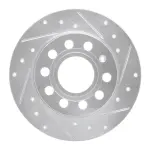 63174033R - : DFC Brake Rotor - Drilled and Slotted - Silver for DYNAMIC FRICTION Image