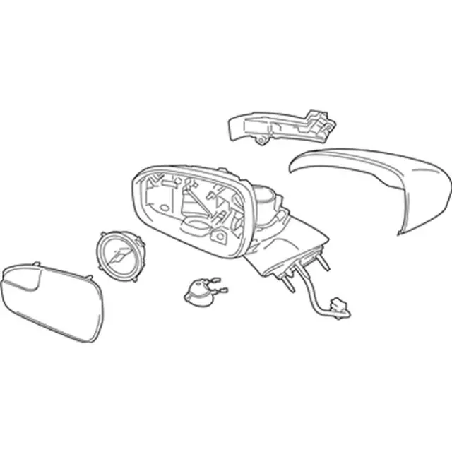 DS7Z17682NXPTM - Body: Mirror Assembly for Ford: Fusion, Police Responder Hybrid, SSV Plug-In Hybrid Image