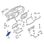 ML3Z1504338BF - Body: Switch Bezel for Ford: Expedition, F-150 Image