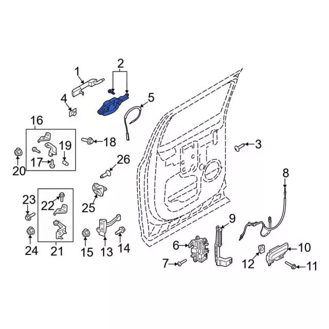 Handle Base - Ford (NL3Z-1526684-E)