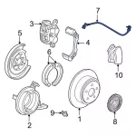 3L3Z2268AA - Brakes: Brake Hydraulic Hose for Ford: F-150, F-150 Heritage, F-250, F-250 HD Image