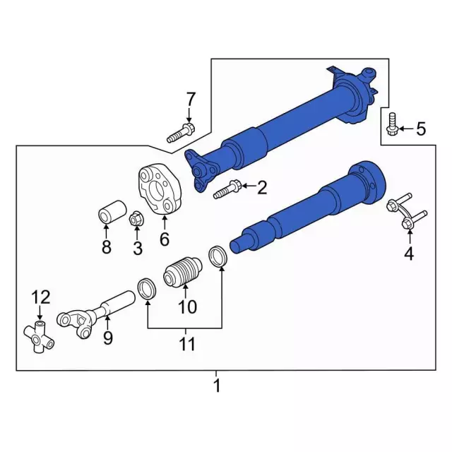JR3Z4R602Y - Universals &amp; Rear Axle: Drive Shaft for Ford: Mustang Image