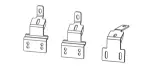 D60368TK - : Dominator Xtreme D1 D2 D6 DSS DT Side Steps - MOUNTING BRACKETS ONLY for Go Rhino Image