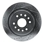 63140126L - : DFC Brake Rotor - Drilled and Slotted - Silver for DYNAMIC FRICTION Image