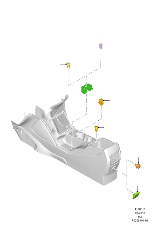 CJ5Z14D694B - Body: Seat Heat Switch for Ford Image
