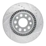 63154052R - : DFC Brake Rotor - Drilled and Slotted - Silver for DYNAMIC FRICTION Image