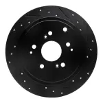 63359044R - : DFC Brake Rotor - Drilled and Slotted - Black for DYNAMIC FRICTION Image