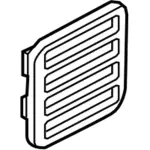 BK3Z61237A04M - Body: Vent for Ford: E-Transit, Transit-150, Transit-250, Transit-350, Transit-350 HD Image