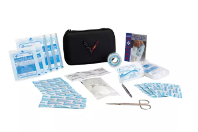 84166100 - Interior: First Aid Kit With Crossed Flags Logo for Chevrolet: Corvette Image