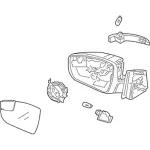 F1EZ17683P - Body: Mirror Assembly for Ford: Focus Image image