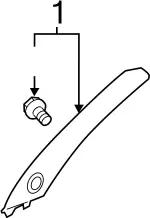 769883GF0A - : Windshield Pillar Trim Upper Clip for INFINITI: QX60 Image