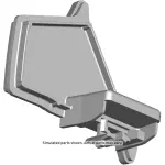 23287354 - : Body Hinge Pillar Upper Baffle for GM Image