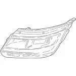 JB5Z13008X - Electrical: Headlamp Housing for Ford: Explorer, Police Interceptor Utility Image image