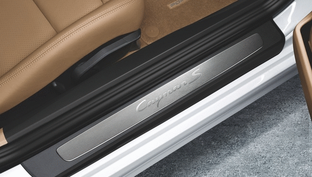 98104480005 - Exterior: 2016-2023 Porsche - Door Entry Guards In Stainless Steel for Porsche: 718 Cayman, Cayman Image