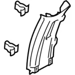 HC3Z2624347AD - Body: Upper Center Pillar Trim for Ford: F-250 Super Duty, F-350 Super Duty, F-450 Super Duty Image