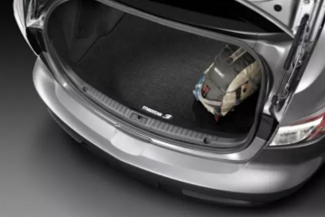 8BL61 - Interior: Mazda3 Sedan BASE ONLY (2010-2013) - Cargo Area Carpet Mat - Black for Mazda: 3 Image