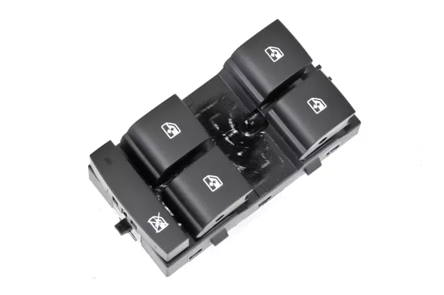 Black Driver Side Front Door Window Switch - GM (13305373)