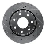 63154219L - : DFC Brake Rotor - Drilled and Slotted - Silver for DYNAMIC FRICTION Image