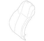20691009021D01 - Body: Seat Back Cover for Mercedes-Benz Image
