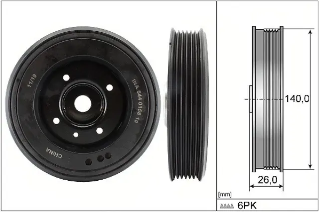FT0158 - Engines &amp; Components: INA US Engine Crankshaft Pulley for INA US Image