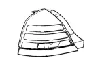 8W7Z13405B - Electrical: Tail Lamp Assembly for Ford: Crown Victoria Image