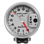 3910 - : GAUGE, TACHOMETER, 5", 10K RPM, PEDESTAL W/ RED LINE, ULTRA-LITE for AutoMeter Image