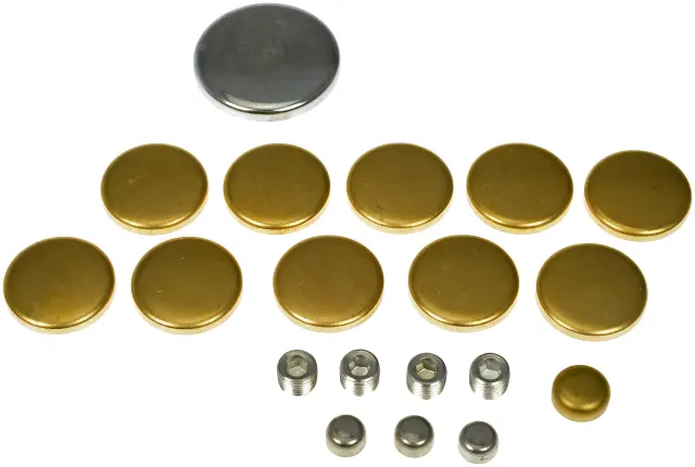 567009 - : Ford Brass Expansion Plug Kit, 15 Expansion Plugs, 4 Pipe Plugs for Dorman Image