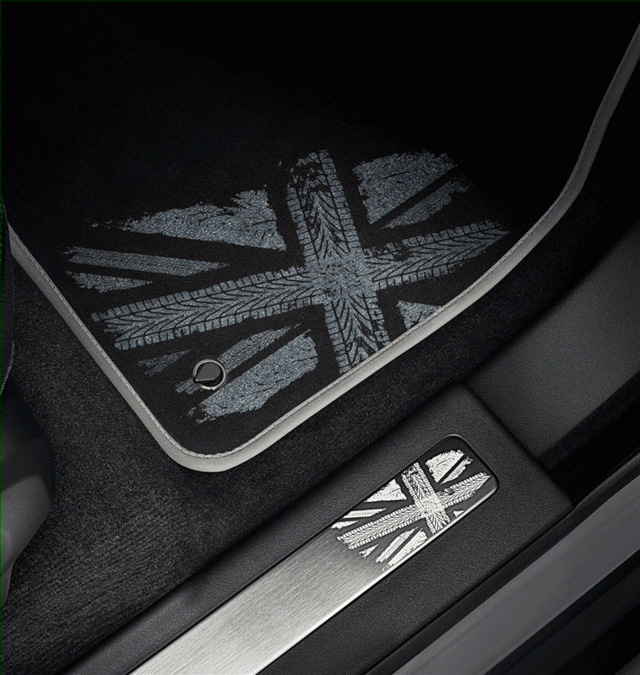 Carpet Mats, Union Jack Style, Monochrome - Land-Rover (LR068394)