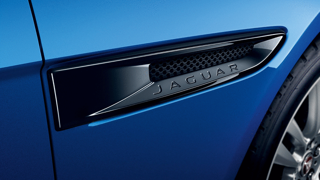 T4N25060 - Body: Side Power Vent - Gloss Black - Right Side for Jaguar Image