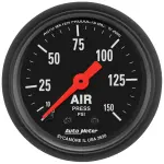 2620 - : GAUGE, AIR PRESS, 2 1/16", 150PSI, MECHANICAL, Z-SERIES for AutoMeter Image
