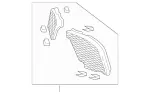 8309913 - HVAC: Lower Grille for Mercedes-Benz Image