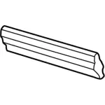 XL3Z1825532APTM - Body: Body Side Molding for Ford: F-150, F-150 Heritage, F-250 Image