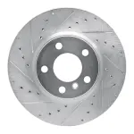 63131151L - : DFC Brake Rotor - Drilled and Slotted - Silver for DYNAMIC FRICTION Image