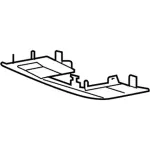 8A8Z13783A - : Map Lamp Lens for Ford: Flex Image