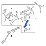 LB5Z7827800A - Body: Lower Brace for Ford: Explorer, Police Interceptor Utility Image