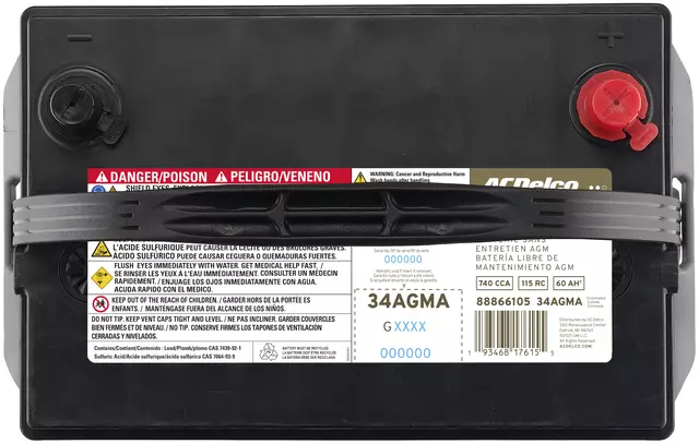 Acdelco™ Vehicle Battery - GM (34AGMA)