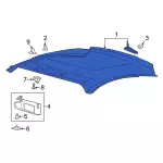 JR3Z6351916GA - Body: Headliner for Ford: Mustang Image