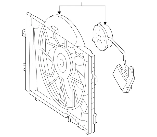 2035000293 - Radiator: Blower for Mercedes-Benz Image