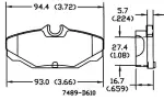 13054067 - : Disc Brake Pad Set for OmniParts Image