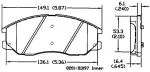 13050889 - : Disc Brake Pad Set for OmniParts Image