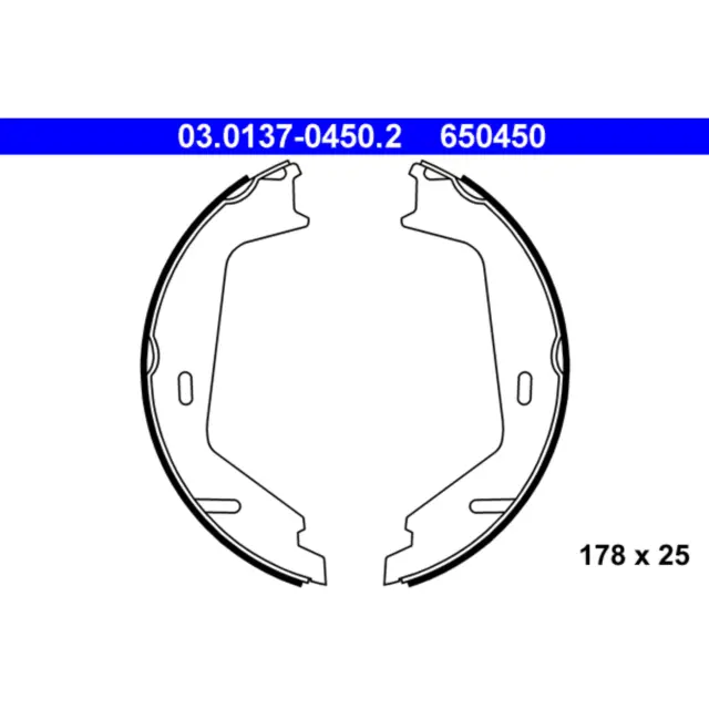 650450 - : ATE Parking Brake Shoe Set for ATE Image
