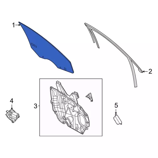 Door Glass - Ford (M1PZ-7821410-C)