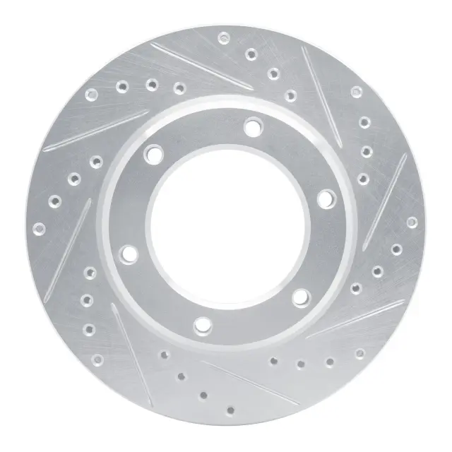 63176110R - : DFC Brake Rotor - Drilled and Slotted - Silver for DYNAMIC FRICTION Image