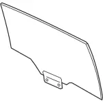 GD9Z5425713A - Body: Door Glass for Lincoln: Continental Image