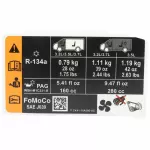 CK4Z1503050B - : AC Label for Ford: E-Transit, Transit-150, Transit-250, Transit-350, Transit-350 HD Image